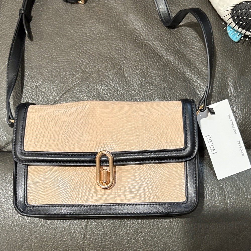 Jules Kae colorblock vegan leather crossbody bag